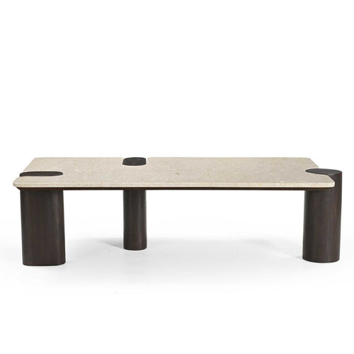 Starfurn Salontafel Maeve - Rechthoek Hout/Marmer - 128x60x36cm