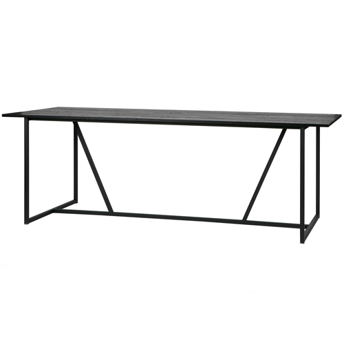 WOOOD eettafel Silas - Essenhout - Zwart - 220x90 - vtwonen shop