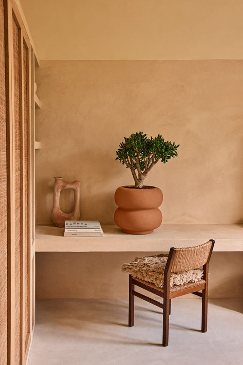 Elho Amber Roll Low Bruin - Ø43cm - vtwonen shop