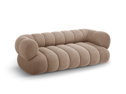 Cosmopolitan Design Bank Koge 3-zits, flueel donkerbeige - 95x210x70cm