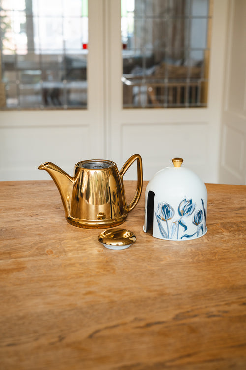 Bredemeijer - Theepot jubileum Cosy Manto 1,0L goud/tulp - Limited Edition