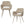 WOOOD eetkamerstoelen Jenny - Polyester - Naturel - Set van 2