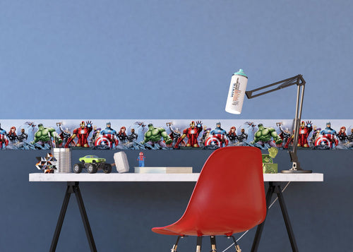 Sanders & Sanders zelfklevende behangrand The Avengers blauw, rood en groen - 500 x 10 cm - 600951