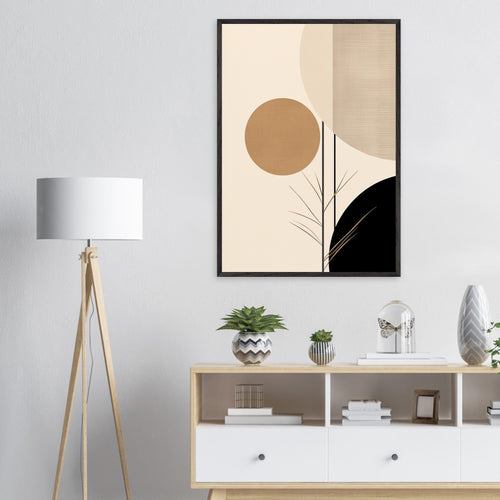 Artfulprints Poster met Lijst Japandi abstract II   - 30x40 cm - Meerkleurig