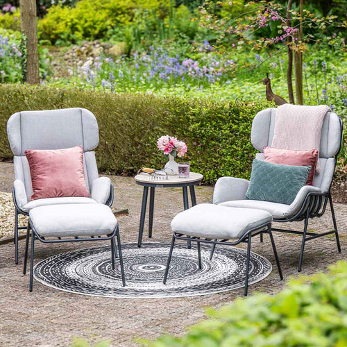 Garden Impressions Loungestoelen Fresno donker grijs