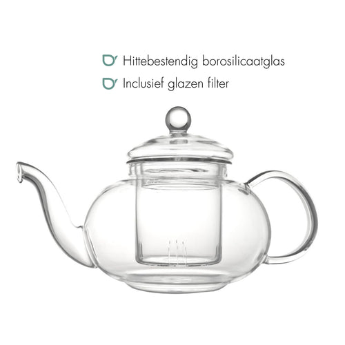 Bredemeijer - Theepot Verona 0,5L enkelwandig glas - vtwonen shop