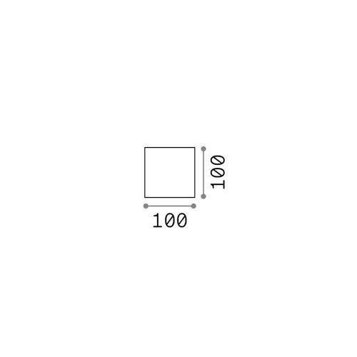 Ideal Lux ATOM 10 cm buitenwandlamp met op- en neerwaartse lichtbundel, grijs, 2x LED, 1200lm, 4000K, IP54