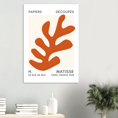 Artfulprints  Matisse – Ocean petals orange   poster A4 21x29.7 cm - vtwonen shop