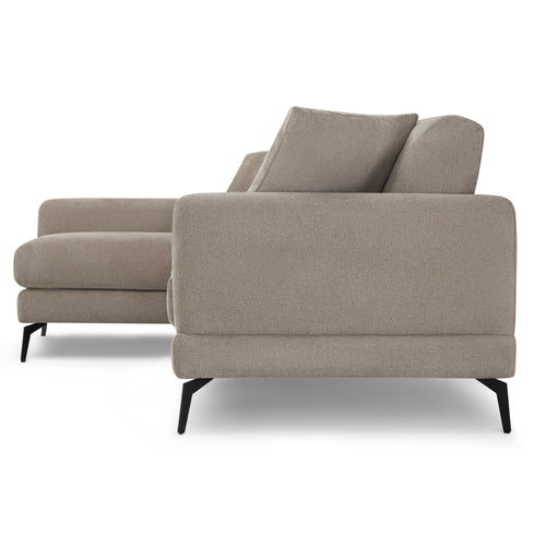 Furnhouse chaise longue bank links Maggie - Taupe - Stof - 95x290x90