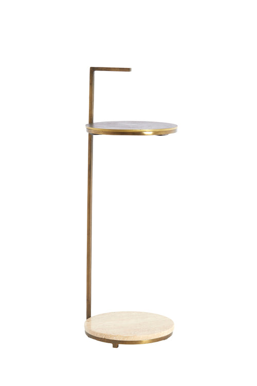 Light & Living bijzettafel LEDA - Ø26x76 cm - bruin - vtwonen shop