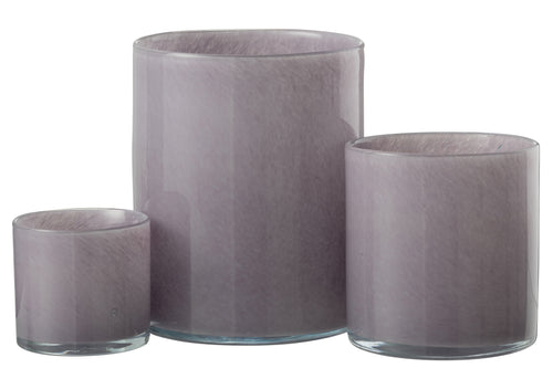 J-Line windlicht Jade - glas - lichtpaars - large - vtwonen shop