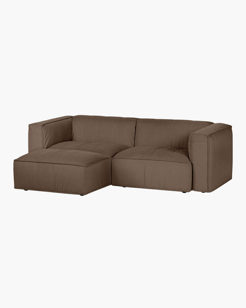 noo.ma Lobi Ottoman Mocha Brown corduroy - 102x72x44 cm