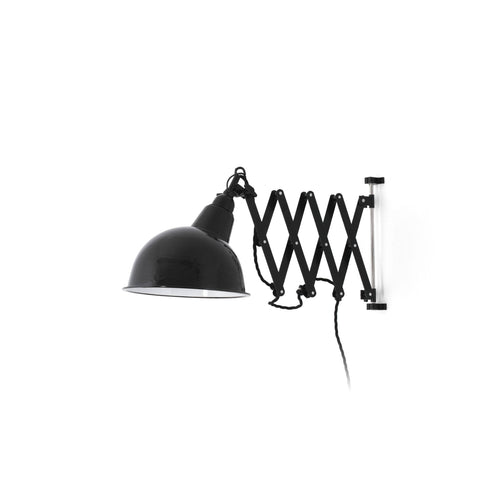 Faro Ras - 1 Light Uitschuifbare Wandlamp Zwart, E27