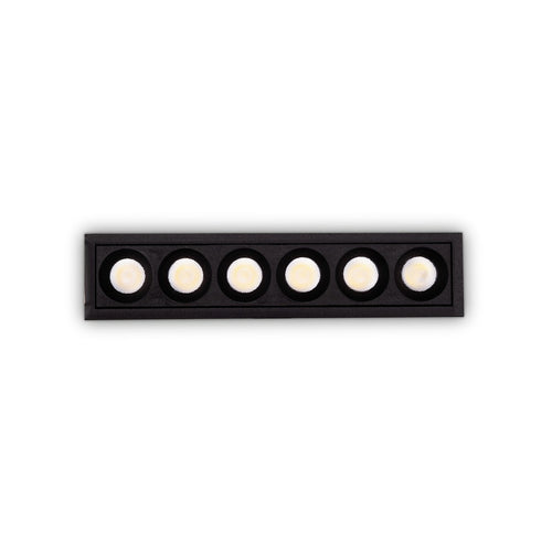 Ideal Lux LIKA O-Zone Led Buiten Display Licht Zwart 3000K IP66 6x LED Inbouw Downlight Zwart 3000K