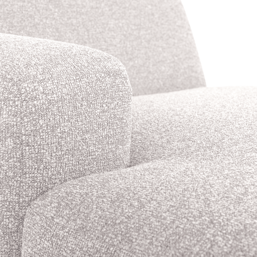 WOOOD chaise longue bank links Mojo Base - Bouclé - Ecru - 74x112x162