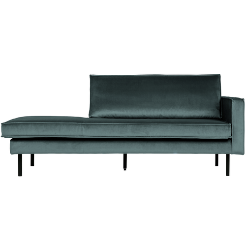 WOOOD daybed rechts Rodeo - Velvet - Teal - 85x266x86/213