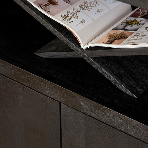 StarFurn Vakkenkast Brussel - Zwart Hout - 90x45x200cm