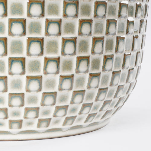 Mica Decorations Daan Bloempot - H21 x Ø22 cm - Wit