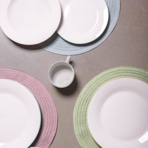 Ona - Placemat 36cm rond groen Nala - Set van 4