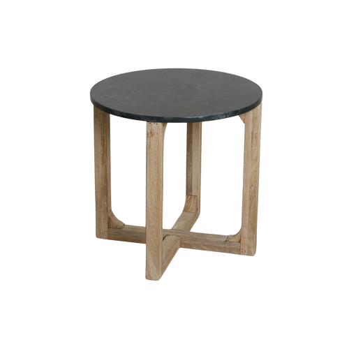 Marmeren bijzettafel rond - groen - 50x50x50 cm