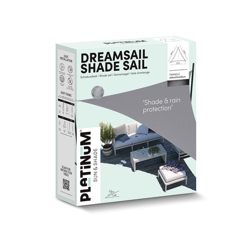 Platinum schaduwdoek Dreamsail cream - waterproof driehoek 4 x 4 x 4 cm - vtwonen shop