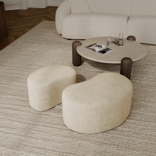 Sia Home - Zitzak 80 cm DUNE -  fluweel crème 80cm