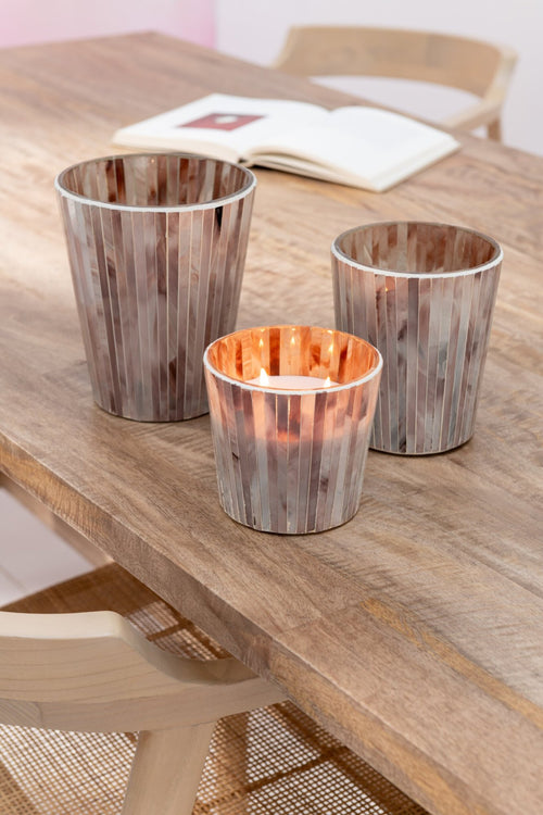 J-Line geurkaars Noa - Tender Rose - glas - roze - large - 75U