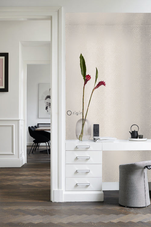 Origin Wallcoverings behang slangenprint beige - 53 cm x 10,05 m - 347339 - vtwonen shop