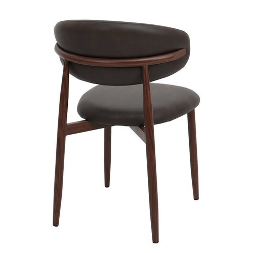 Giga Meubel Eetkamerstoel Alexia - Donkerbruin/Walnoot - PU Leer - Set van 2 - vtwonen shop