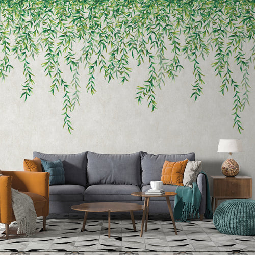 Sanders & Sanders fotobehang bladeren groen en beige - 212 x 280 cm - 640272 - vtwonen shop