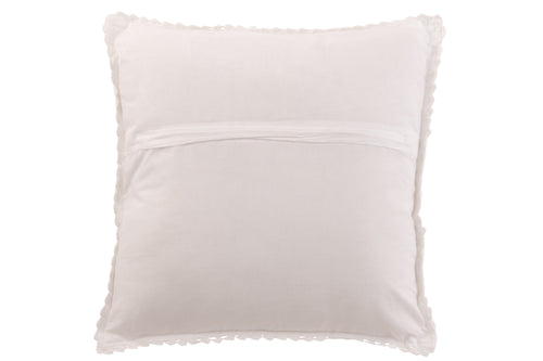 J-Line kussen Vierkant Kant - katoen - wit - vtwonen shop