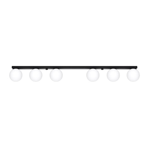Sollux Lighting Plafondlamp YOLI 6 zwart - 120x12x14,5cm