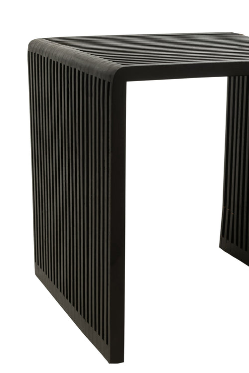 J-Line bijzettafel Kubus - hout - zwart - set van 2