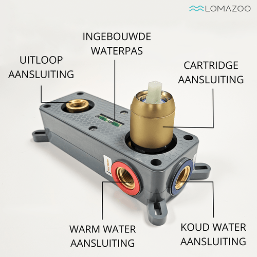 LOMAZOO inbouw wastafelkraan Velar - muurkraan - goud