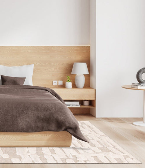 AFK Living vloerkleed  Esmee - reliëfeffect - beige - 160 x 230 cm