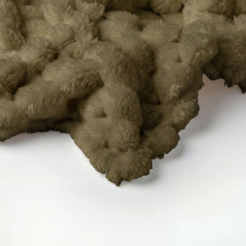 VIVIAN - plaid 150x200 cm - superzacht - 100% gerecycled - Military Olive - groen