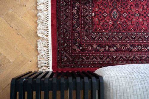 Interieur05 Vintage vloerkleed By Beppe rood met franjes - 195 x 300 cm - vtwonen shop