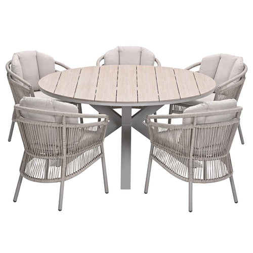 Garden Impressions tuinset Sorong - Tulli - taupe - Ø148x75 - 6-delig - vtwonen shop