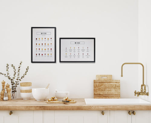 Zwarte lijst met kader 40x30 wijn gids - vtwonen shop