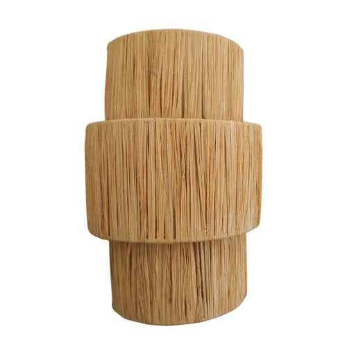 NOA MAY Wandlamp Kenza - naturel - raffia - 37 x 24 x 12 cm