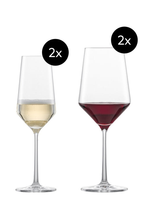 Zwiesel Glas Pure 4-delige Date Night Set - Wijn- en Champagneglazen - vtwonen shop