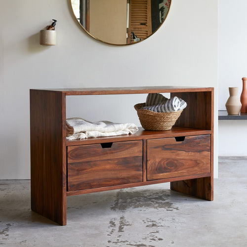 Tikamoon Opbergmeubel in massief palissander 110 cm - Bruin