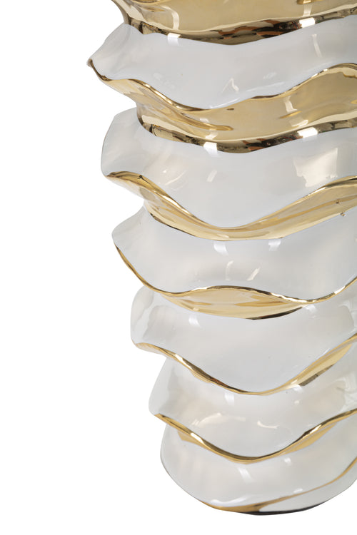Mauro Ferretti tafellamp - Ø 33x53 cm - wit/goud