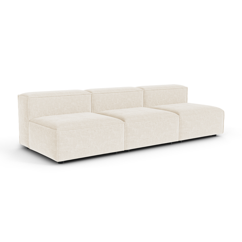 Sia Home - Modulaire bank CUBI - Chenille fluweel - Crème - 270cm