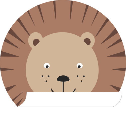 ESTAhome zelfklevende behangcirkel dierenkoppen bruin en beige - Ø 70 cm - 158975