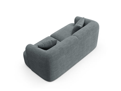 Cosmopolitan Design Modulaire bank Campi 2-zits, ribfluwelen donkergrijs - 90x180x70cm