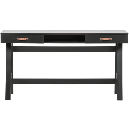 WOOOD bureau Dian - Grenen - Zwart - 75x140x62 - vtwonen shop