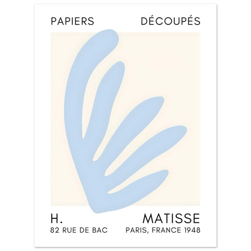 Artfulprints  Matisse – Aquatic impression light blue   poster 30x40 cm