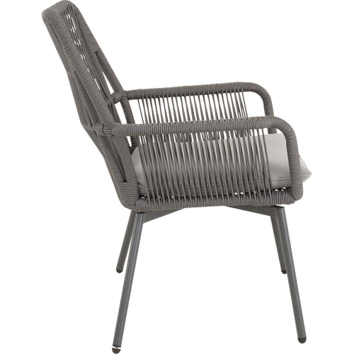Lesli Living bistrostoel Silas - grijs - 64x69x92cm - set van 4
