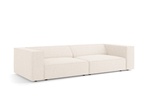 Cosmopolitan Design Bank Arendal 4-zits, chenille, lichtbeige - 102x244x70cm